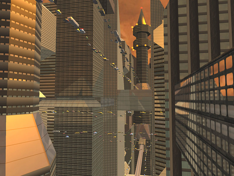 Sci-Fi Future City 3D Screensaver screen shot