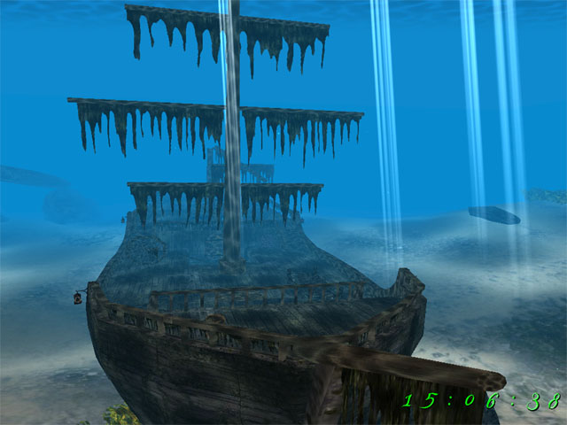 Click to view Sunken Ship 3D Screensaver 1.0.4 screenshot