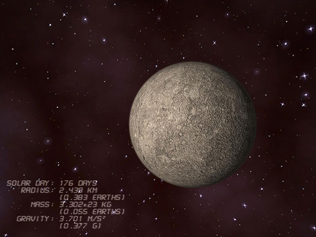 Mercury 3D Space Survey Screensaver